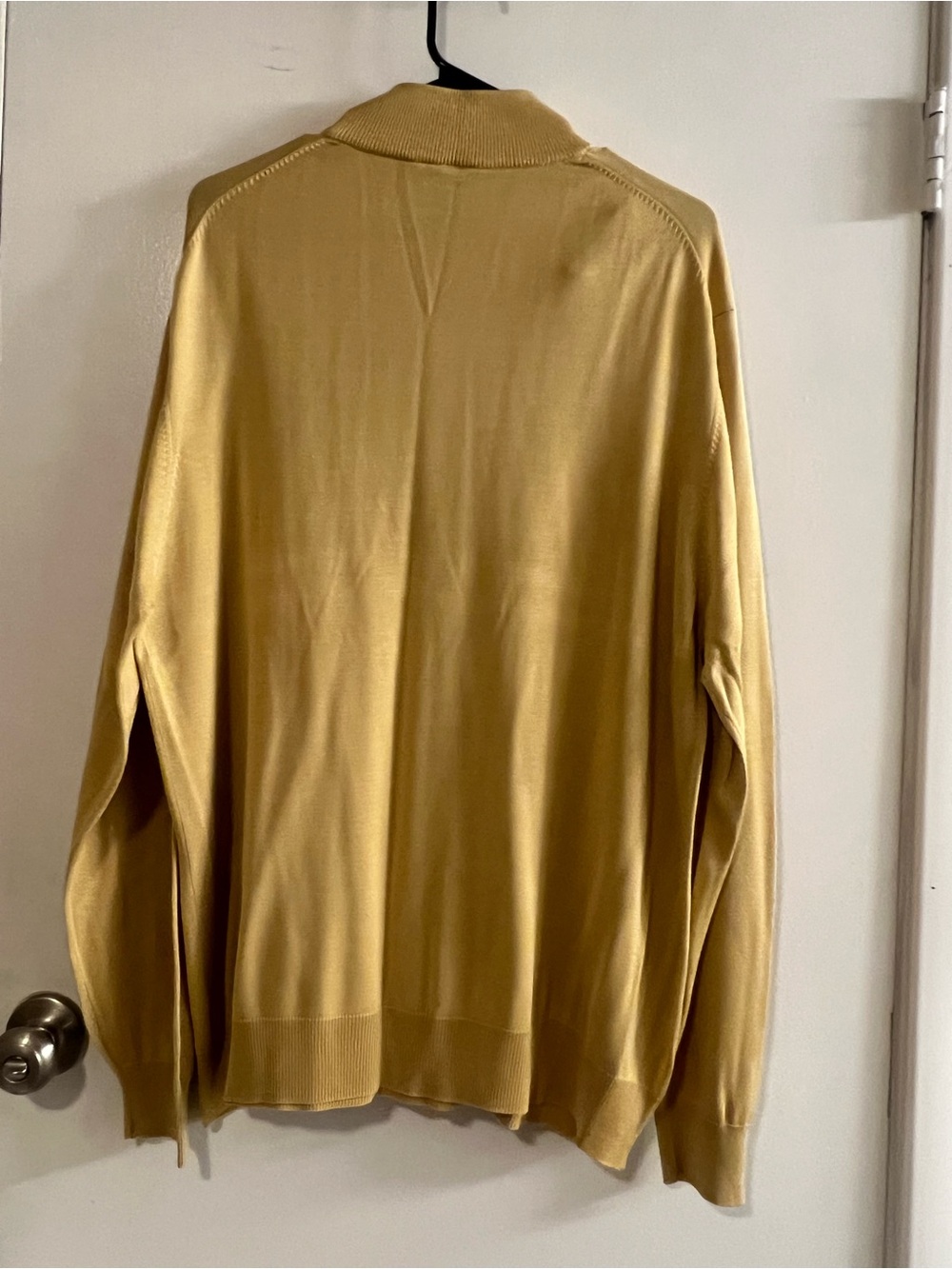 Jos. A. Bank Cream Ribbed Mock Neck Sweater - Picture 2 of 3